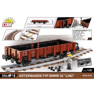 Cobi 6285 Güterwagen type Ommr 32 LINZ — bons plans et promos sur Planet-Brick (vue détail 3)