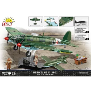 Cobi 5771 Heinkel HE 111 H-22 with V1 Flying Bomb - Executive Edition — bons plans et promos sur Planet-Brick (vue détail 3)