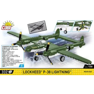 Cobi 5882 Lockheed P-38 Lightning — bons plans et promos sur Planet-Brick (vue détail 3)