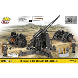 Cobi 3140 8.8 cm Flak 18 with Carriage — bons plans et promos sur Planet-Brick (vue détail 3)