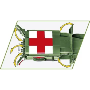Cobi 2257 Dodge WC-54 Ambulance — bons plans et promos sur Planet-Brick (vue détail 3)