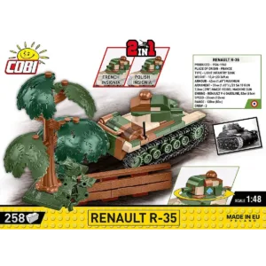 Cobi 2719 Renault R-35 — bons plans et promos sur Planet-Brick (vue détail 3)