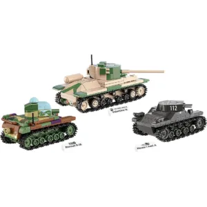 Cobi 2740 Renault R35 - Valentine IX - Panzer I — comparateur de prix sur Planet-Brick (vue détail 1)