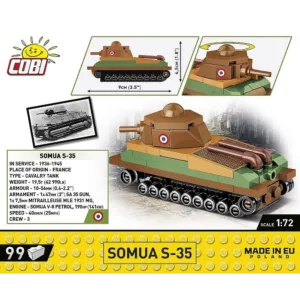Cobi 3093 Somua S-35 — où acheter au meilleur tarif sur Planet-Brick (vue détail 2)