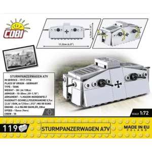 Cobi 3094 Sturmpanzerwagen A7V — où acheter au meilleur tarif sur Planet-Brick (vue détail 2)