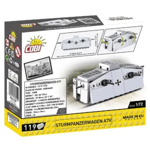Cobi 3094 Sturmpanzerwagen A7V — comparatif marchands sur Planet-Brick (vue détail 7)