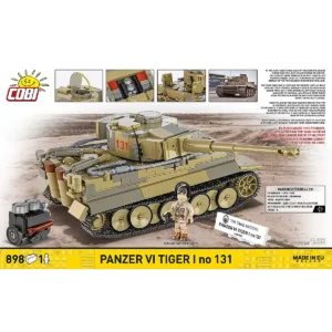 Cobi 3123 Panzer VI Tiger I no 131 — bons plans et promos sur Planet-Brick (vue détail 3)