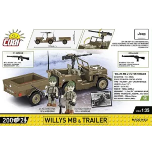 Cobi 3132 Willys MB & Trailer — où acheter au meilleur tarif sur Planet-Brick (vue détail 2)