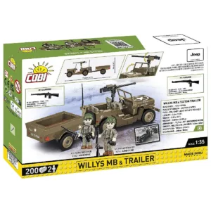 Cobi 3132 Willys MB & Trailer — comparatif marchands sur Planet-Brick (vue détail 7)