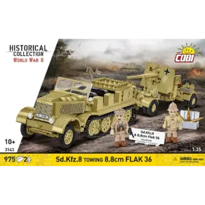 Cobi 3143 Sd.Kfz.8 Towing 8.8 cm Flak 36 — où acheter au meilleur tarif sur Planet-Brick (vue détail 2)