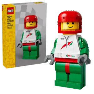 Grande minifigurine de pilote de course