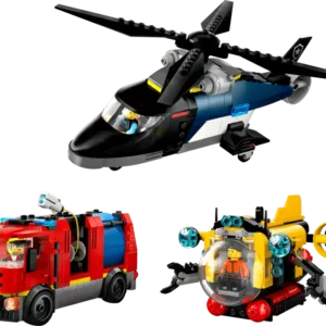 LEGO 60462 Hélicoptère, camion de pompiers et sous-marin modulable — comparateur de prix sur Planet-Brick (vue détail 1)