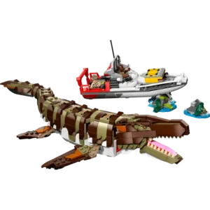 LEGO 76974 Le bateau en mission et le mosasaure en briques — comparateur de prix sur Planet-Brick (vue détail 1)