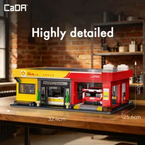 CaDa C66025W Bricks Shell Service Station — où acheter au meilleur tarif sur Planet-Brick (vue détail 2)