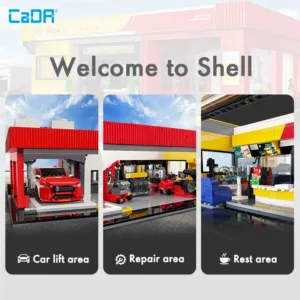 CaDa C66025W Bricks Shell Service Station — bons plans et promos sur Planet-Brick (vue détail 3)