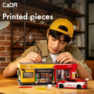 CaDa C66025W Bricks Shell Service Station — comparez les prix sur Planet-Brick (vue détail 4)