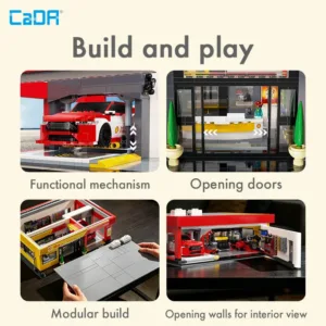 CaDa C66025W Bricks Shell Service Station — prix le plus bas sur Planet-Brick (vue détail 6)