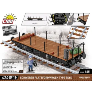 Cobi 6284 Wagon plate-forme lourd Type SSYS — bons plans et promos sur Planet-Brick (vue détail 3)