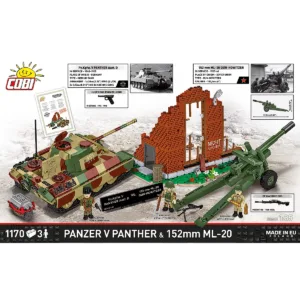 Cobi 3144 Panzer V Panther contre 152 mm ML20 – Édition limitée — où acheter au meilleur tarif sur Planet-Brick (vue détail 2)