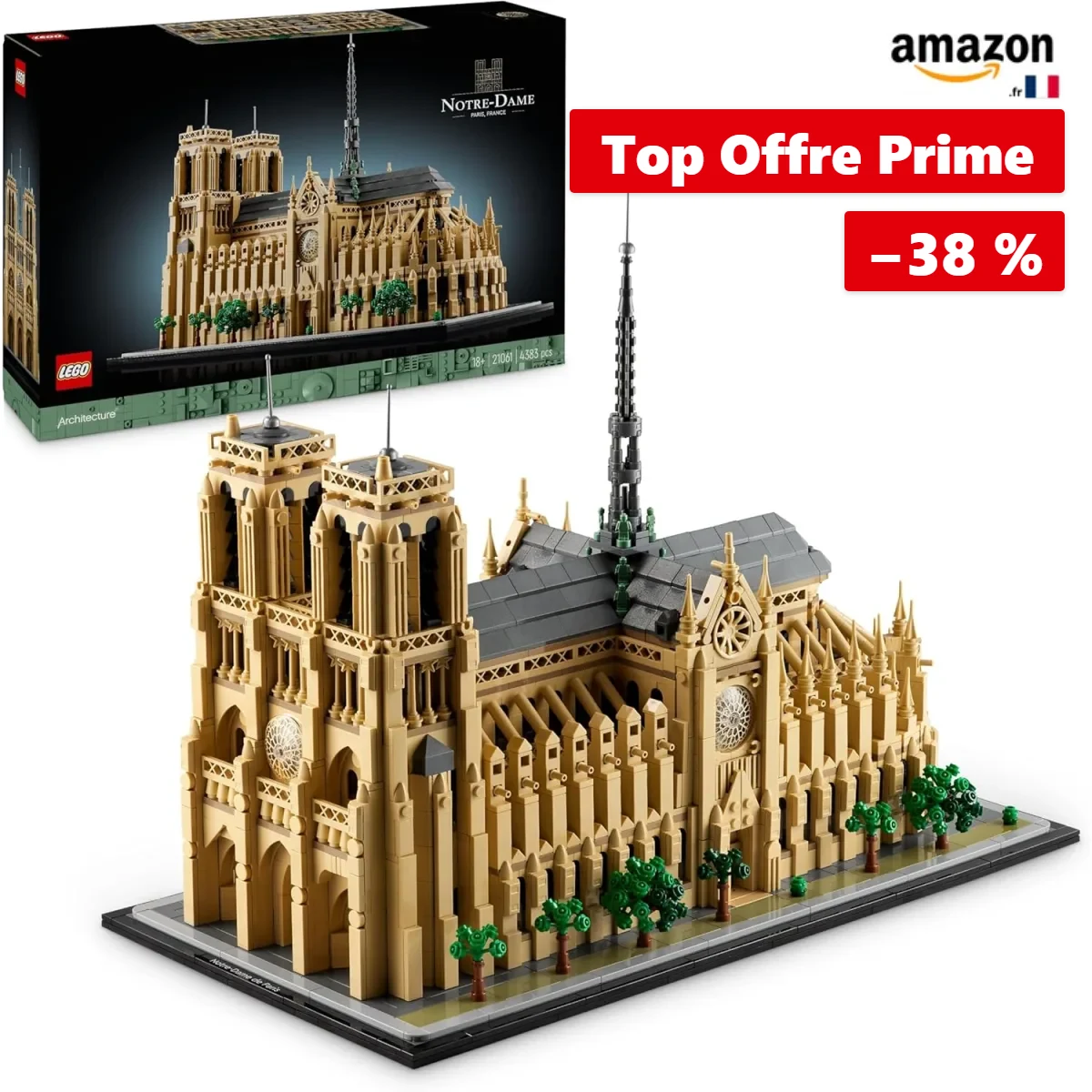 LEGO Architecture Notre-Dame de Paris 21061 en promotion sur Amazon pendant les Jours Flash Prime