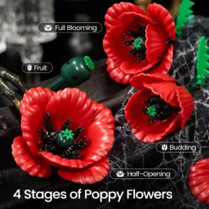 supreowls IA11011 Bouquet de coquelicots rouges — comparez les prix sur Planet-Brick (vue détail 4)
