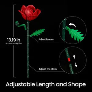 supreowls IA11011 Bouquet de coquelicots rouges — prix le plus bas sur Planet-Brick (vue détail 6)