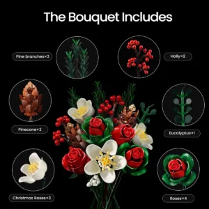 supreowls IA11012 Bouquet de roses de Noël — comparez les prix sur Planet-Brick (vue détail 4)