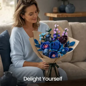 supreowls IA11036 Bouquet de fleurs aux roses bleues — comparez les prix sur Planet-Brick (vue détail 4)