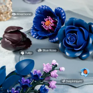 supreowls IA11036 Bouquet de fleurs aux roses bleues — meilleure offre du moment sur Planet-Brick (vue détail 5)