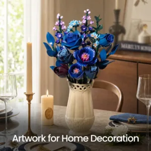 supreowls IA11036 Bouquet de fleurs aux roses bleues — prix le plus bas sur Planet-Brick (vue détail 6)