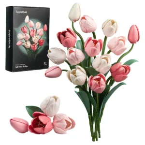 Bouquet de tulipes rose tendre