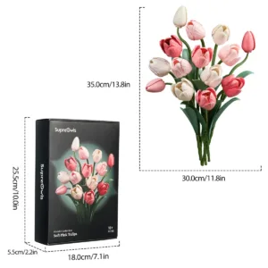 supreowls IA11058 Bouquet de tulipes rose tendre — comparatif marchands sur Planet-Brick (vue détail 7)