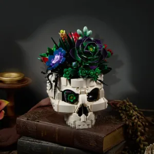 supreowls IA11025 Crâne gothique et bouquet de succulentes — comparateur de prix sur Planet-Brick (vue détail 1)