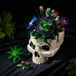 supreowls IA11025 Crâne gothique et bouquet de succulentes — bons plans et promos sur Planet-Brick (vue détail 3)