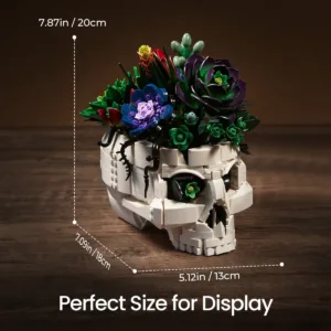 supreowls IA11025 Crâne gothique et bouquet de succulentes — meilleure offre du moment sur Planet-Brick (vue détail 5)