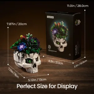 supreowls IA11025 Crâne gothique et bouquet de succulentes — comparatif marchands sur Planet-Brick (vue détail 7)