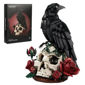 Corbeau gothique et crâne