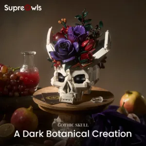 supreowls IA11029 Crâne gothique et bouquet floral — où acheter au meilleur tarif sur Planet-Brick (vue détail 2)