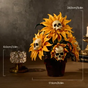 supreowls IA11039 Tournesol en pot avec crâne — bons plans et promos sur Planet-Brick (vue détail 3)