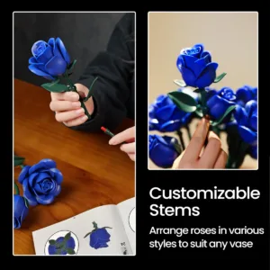 supreowls IA11007 Bouquet de roses bleues — meilleure offre du moment sur Planet-Brick (vue détail 5)