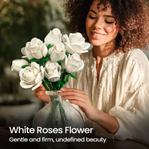 supreowls IA11013 Bouquet de roses blanches — bons plans et promos sur Planet-Brick (vue détail 3)