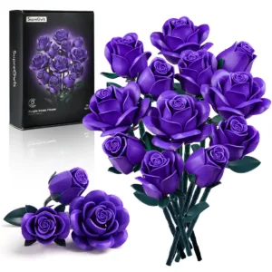 Bouquet de roses violet pur
